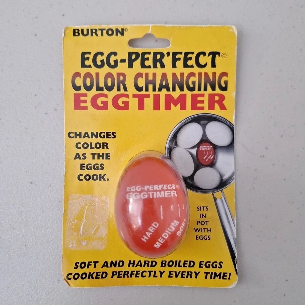 Burton Egg-Perfect Color Changing Egg Timer NEW Sealed Cooking Timer Kitchen